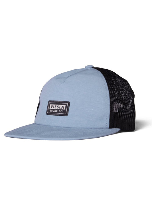 Vissla Lay Day Eco Trucker II Hat- faded denim