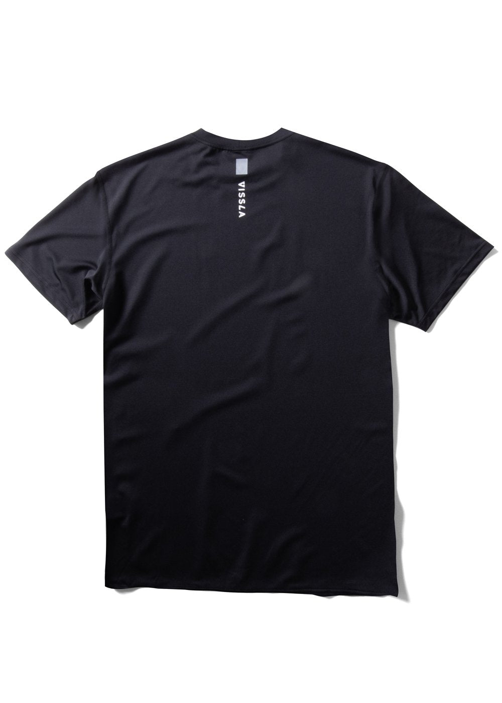 VIssla Twisted Eco S/S lycra in black, back view with subtle branding.