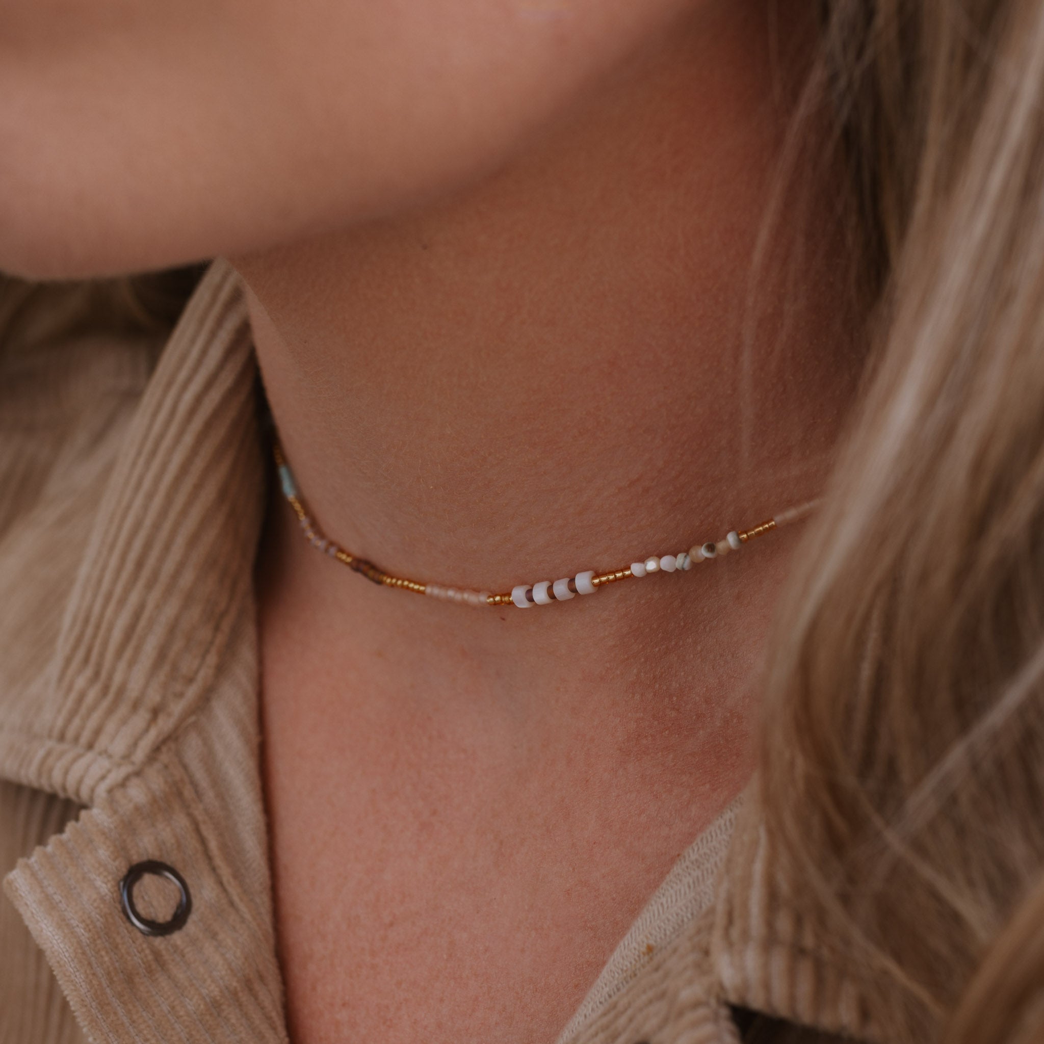 Alam Dainty Beaded Necklace