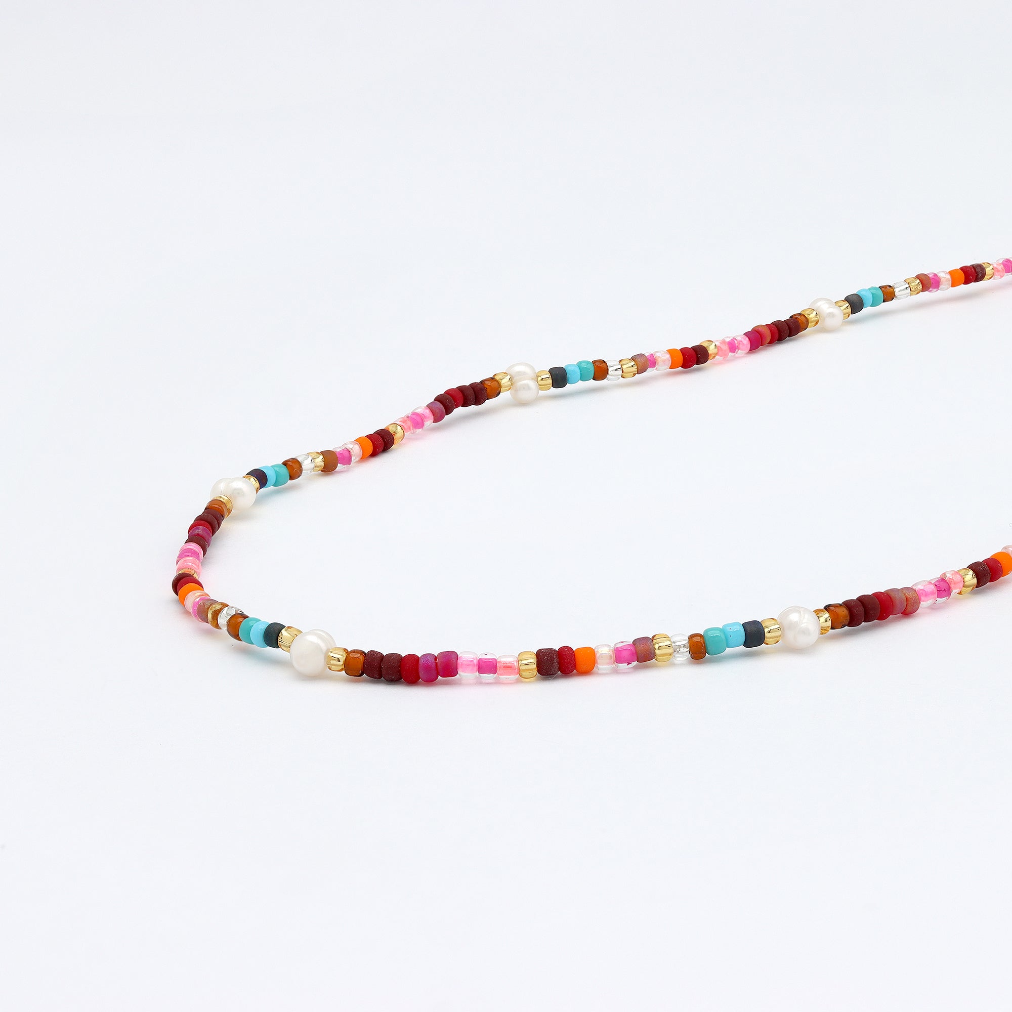 Merah Dainty Beaded Necklace