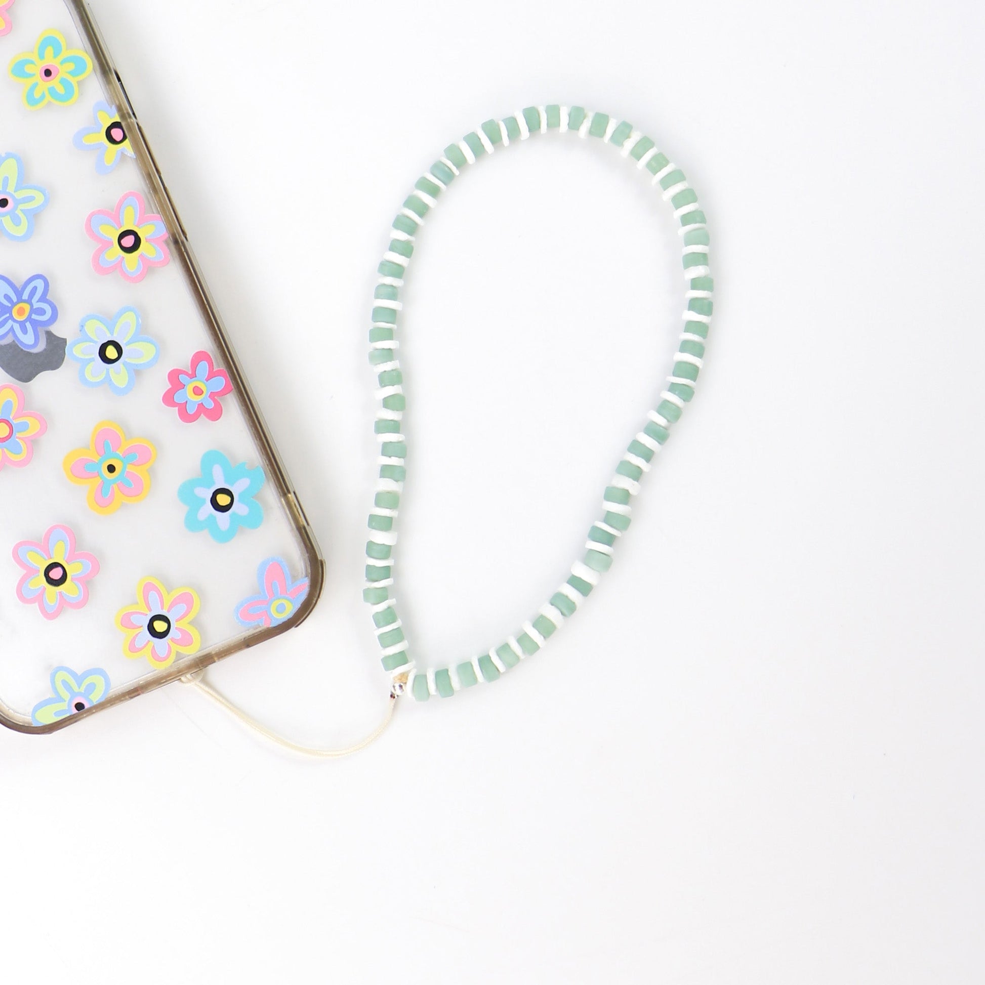 Samosir Natural Beaded Mobile Phone Strap