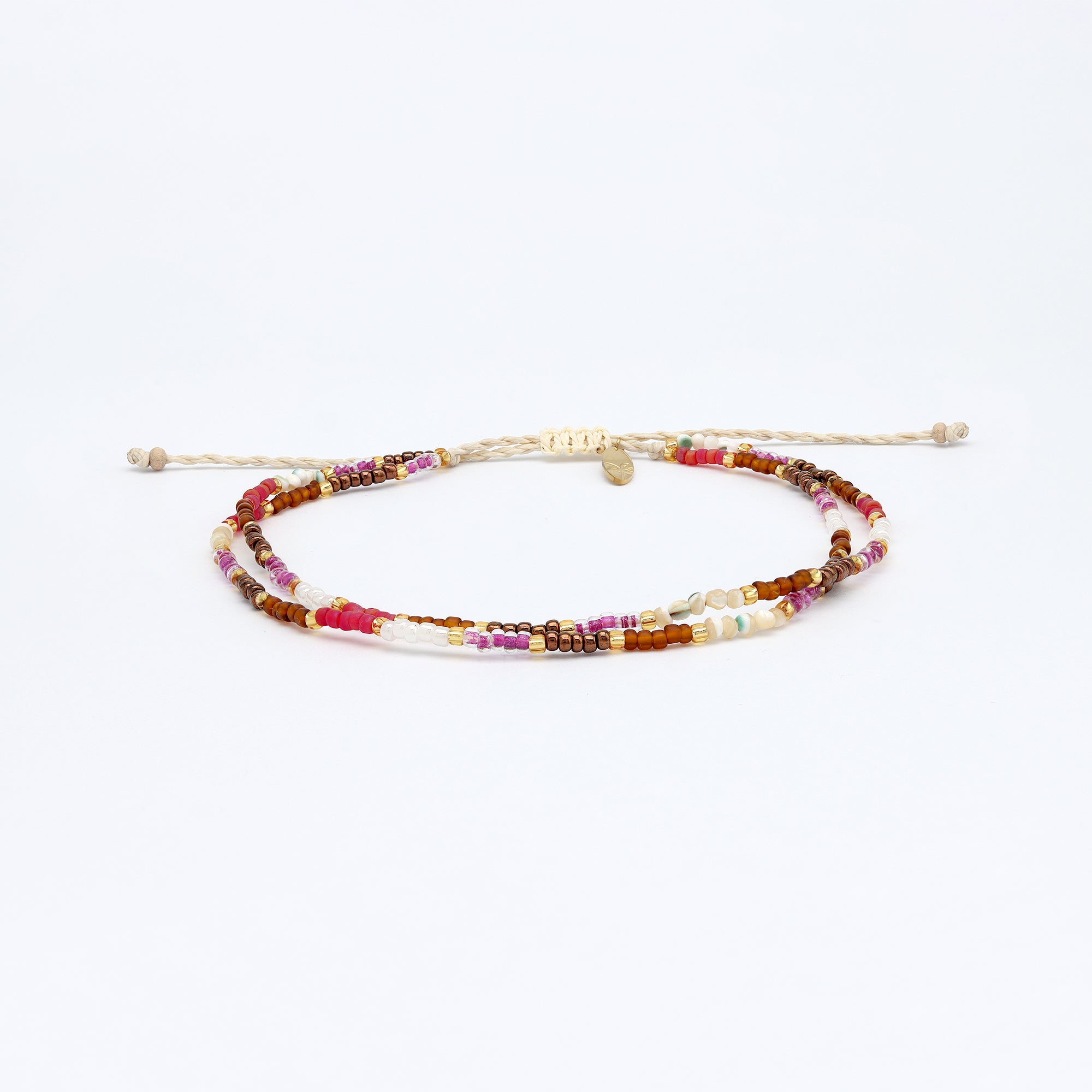 Berkilau Warm Tone Beaded Anklet