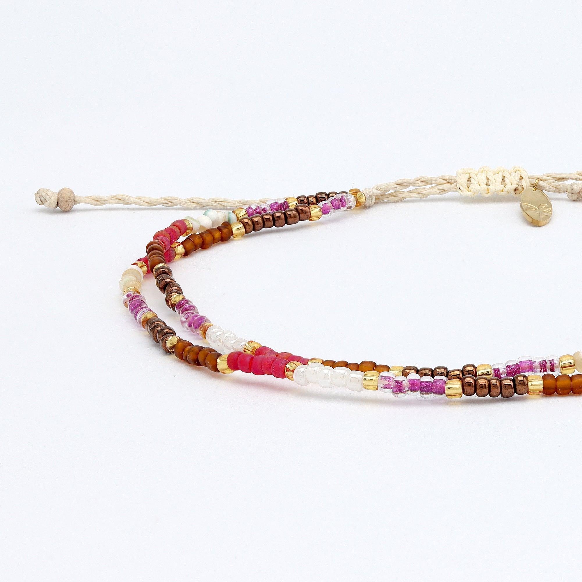 Berkilau Warm Tone Beaded Anklet