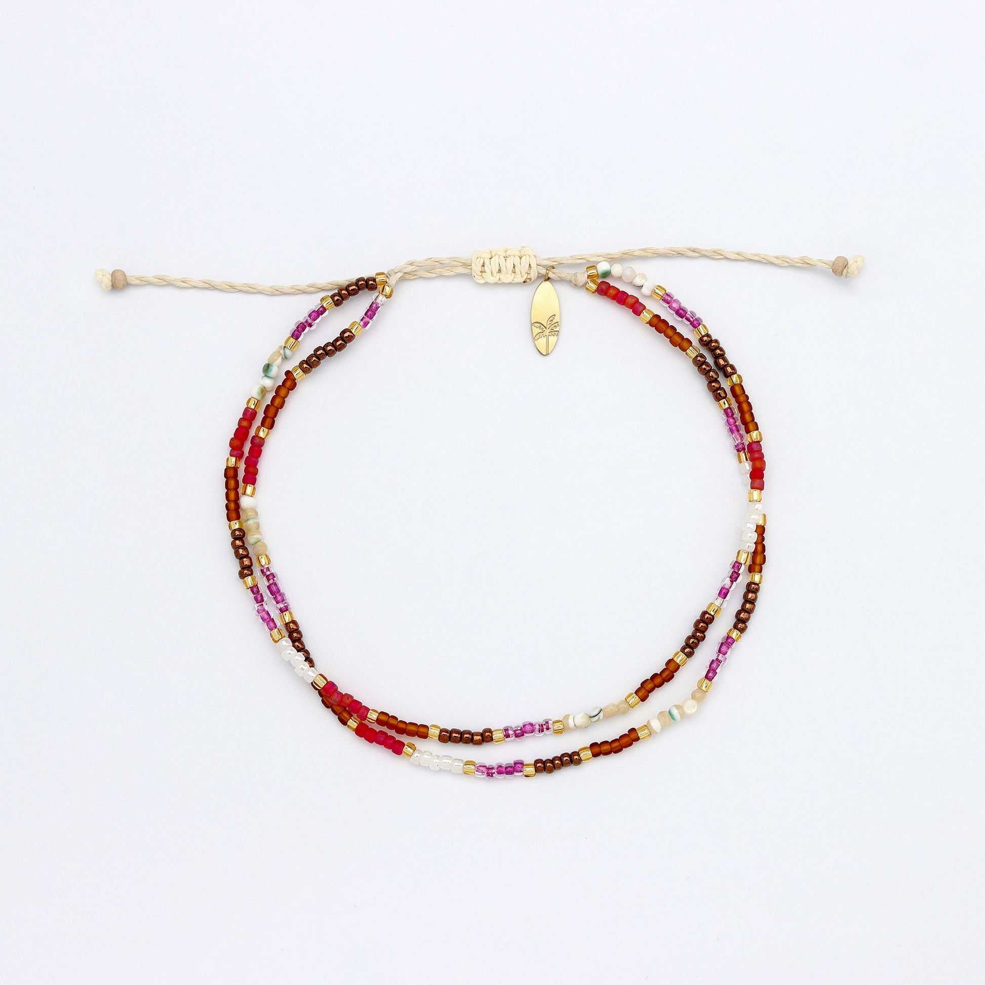 Berkilau Warm Tone Beaded Anklet