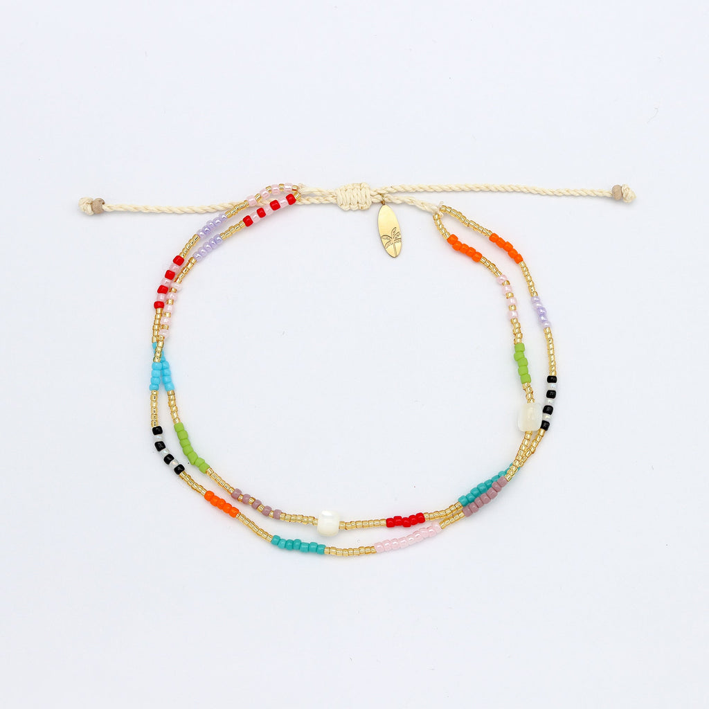 Berpesta Colourful Beaded Anklet