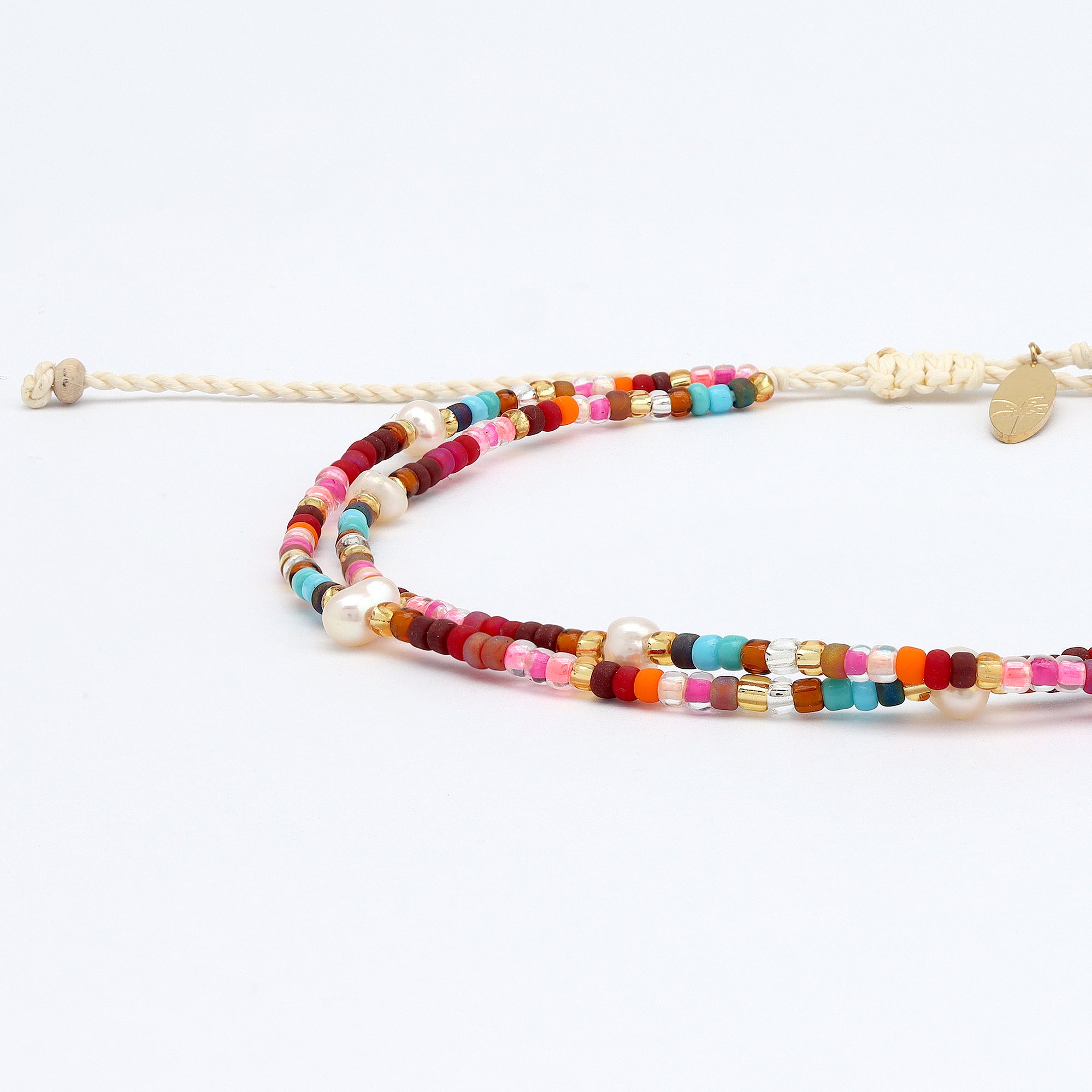 Merah Dainty Beaded Anklet