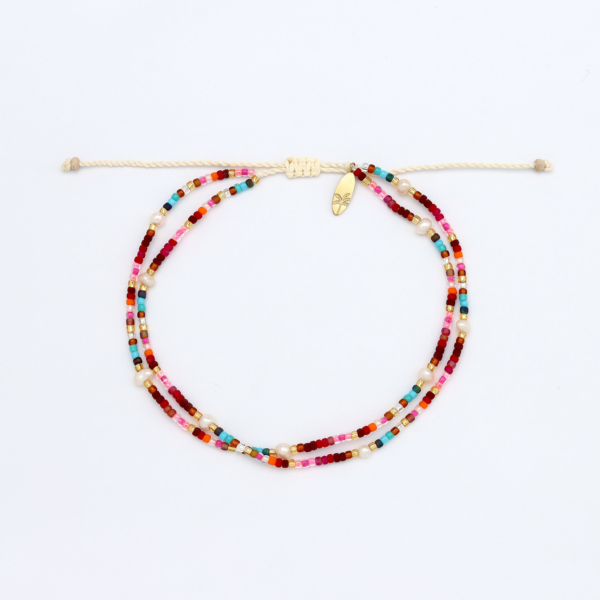 Merah Dainty Beaded Anklet