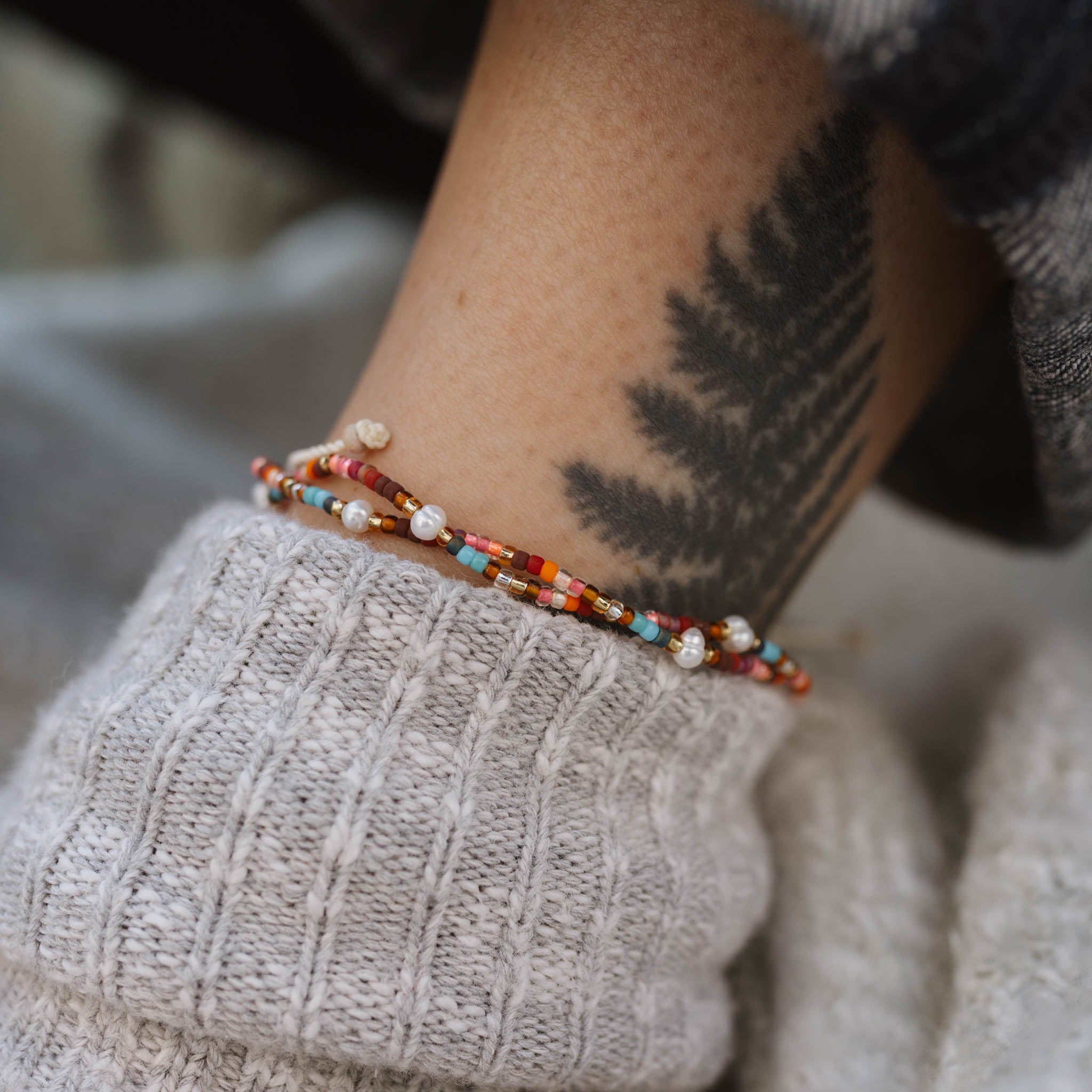 Merah Dainty Beaded Anklet