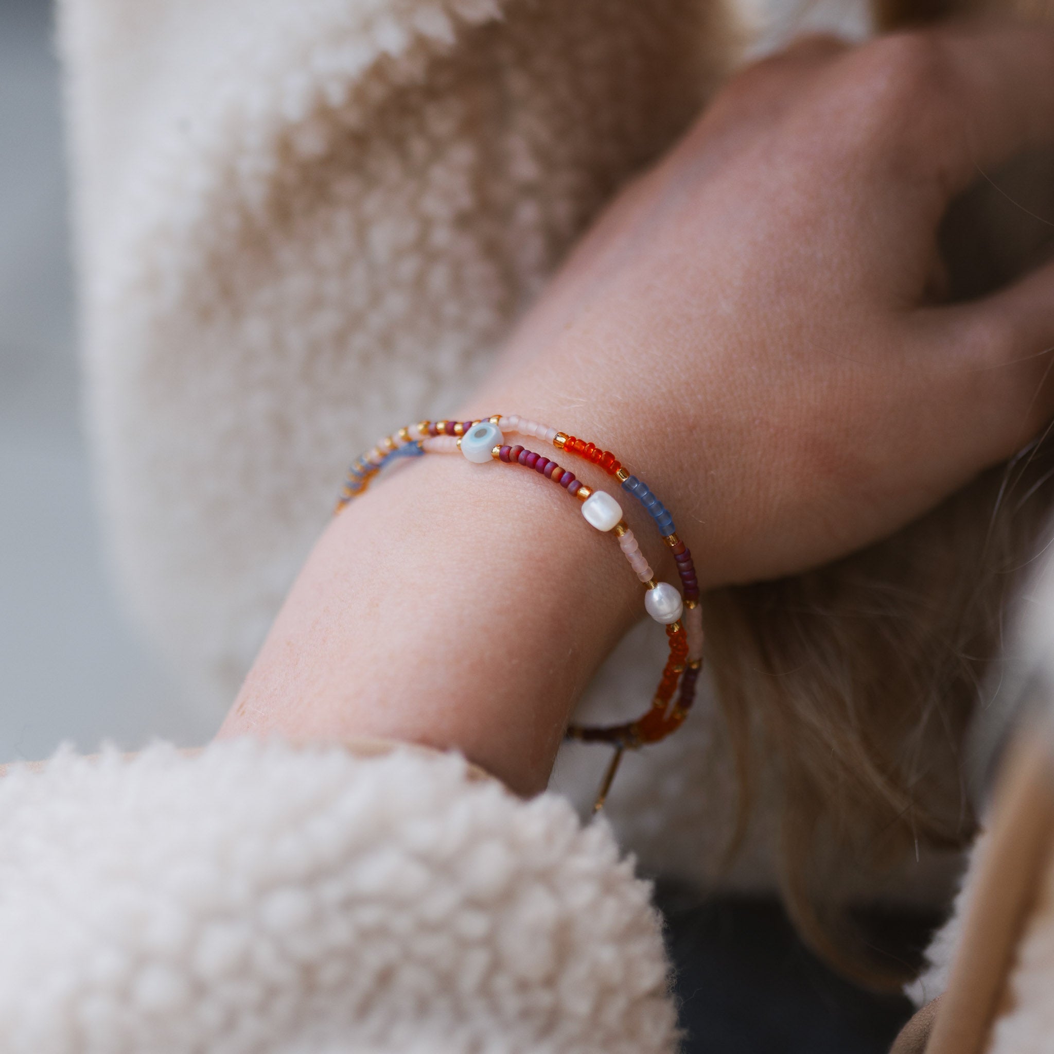 Matahari Evil Eye Beaded Bracelet