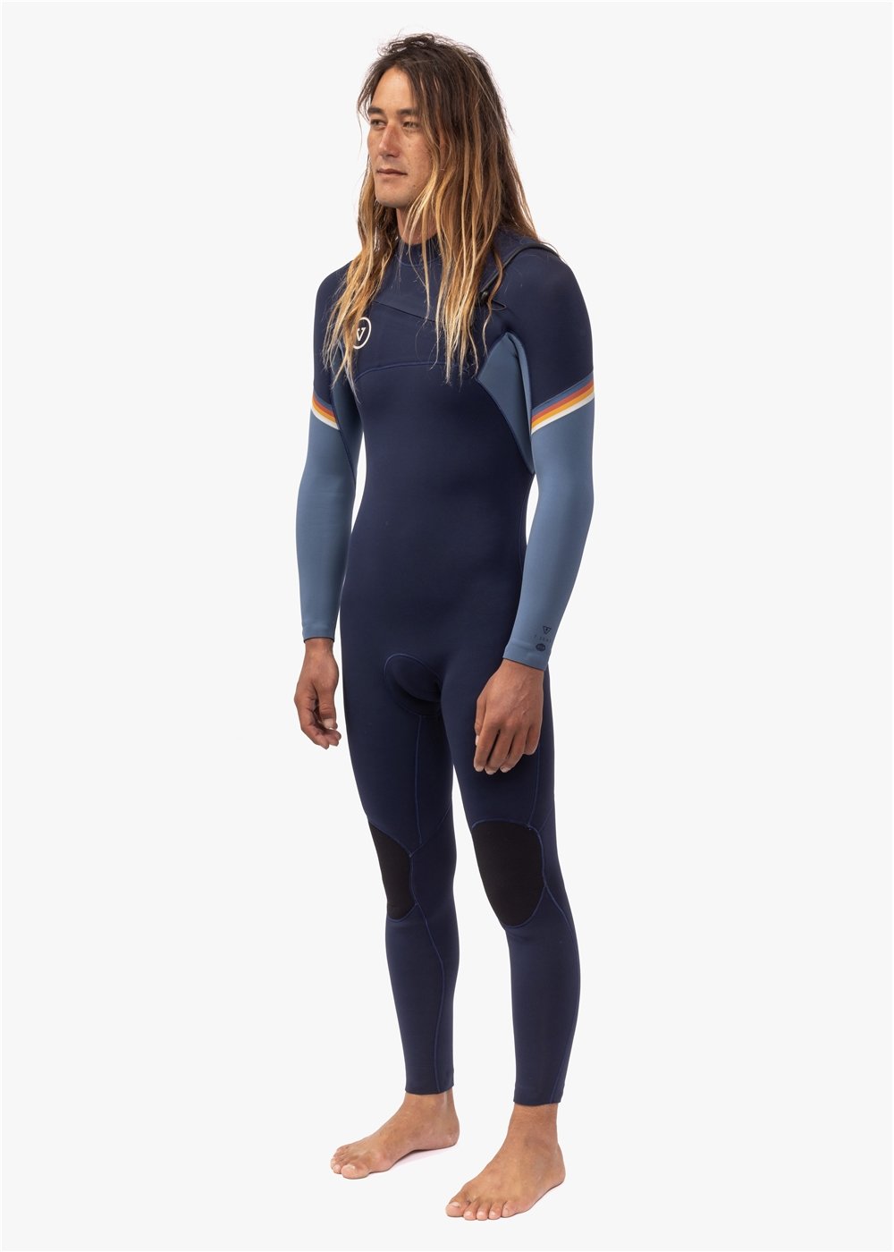 Vissla 7 Seas Raditude 4-3 Full Chest Zip Wetsuit -  Dark Navy