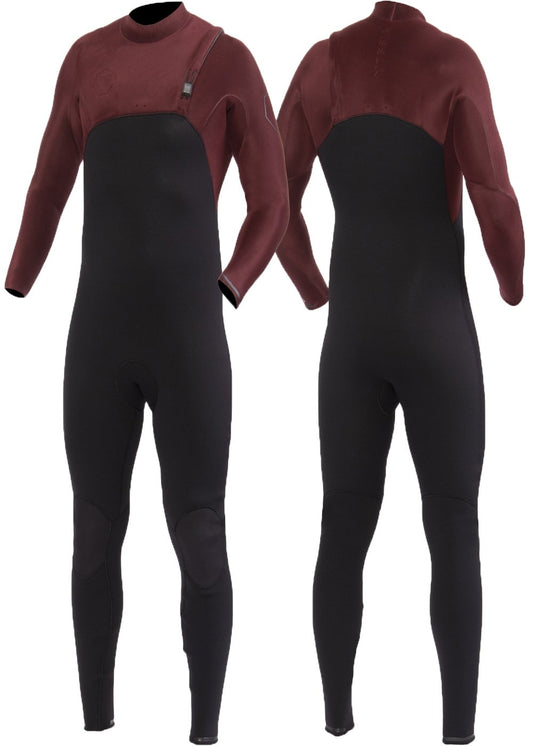 Vissla High Seas II 4-3 No Zip Full Suit - wine