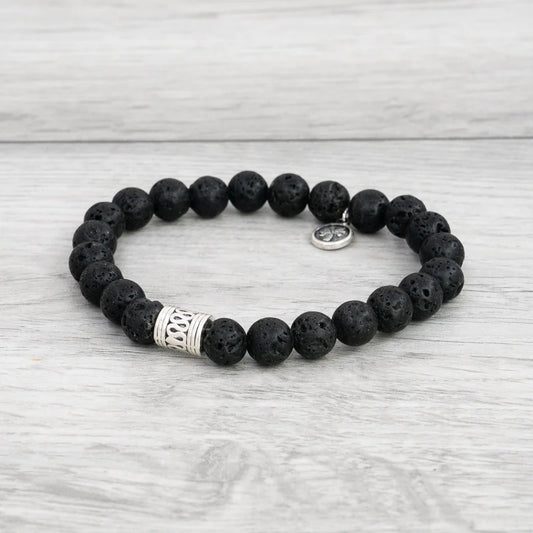 Pineapple island bracelet - volcanic rock