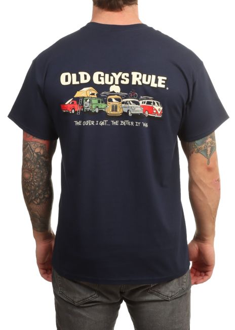 Old Guys Rule Parking Lot III Tee Navy