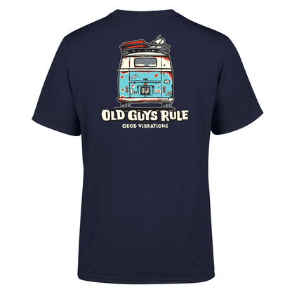 Old Guys Rule T-Shirt - Good Vibrations ||| - Navy