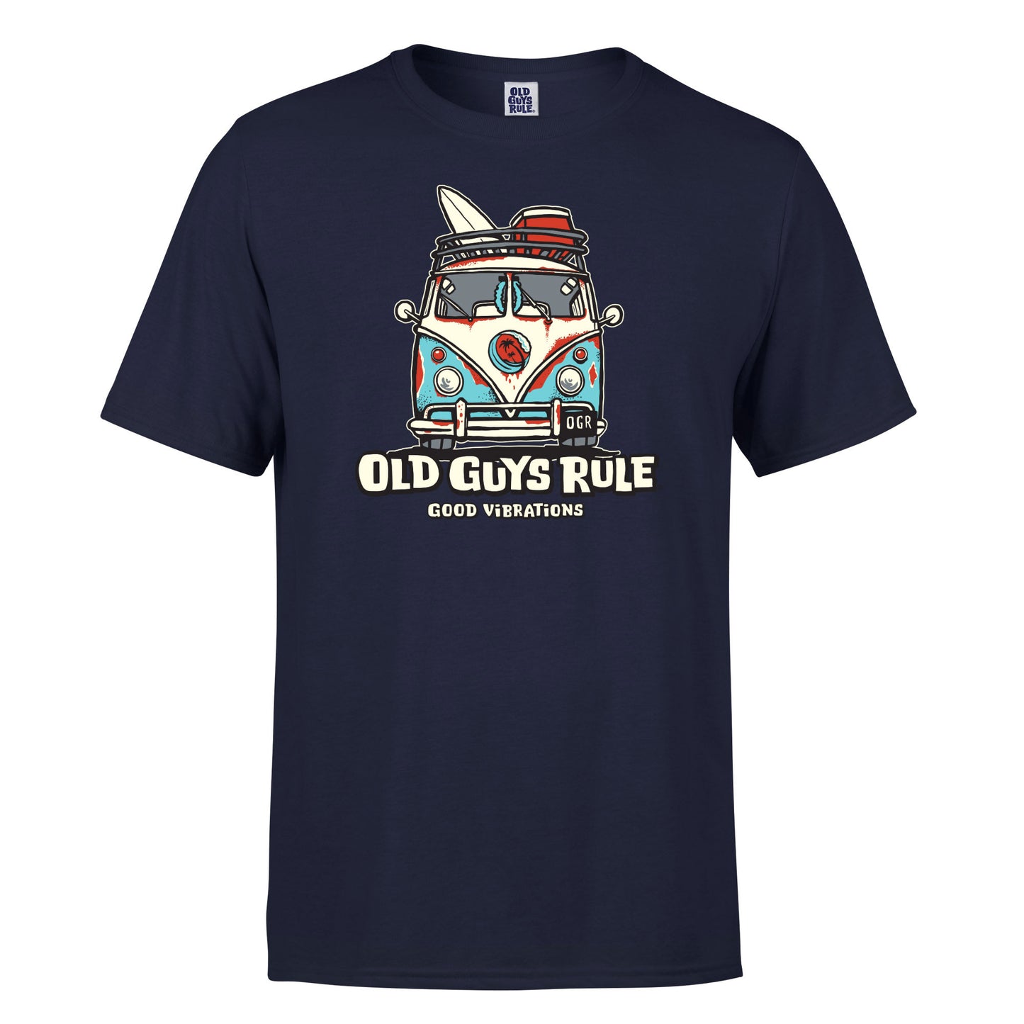 Old Guys Rule T-Shirt - Good Vibrations ||| - Navy