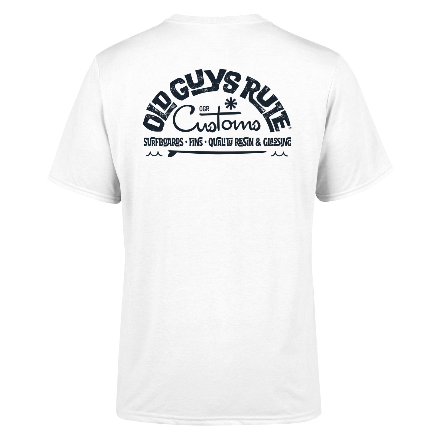 Old Guys Rule T-Shirt - Custom surf shop - White