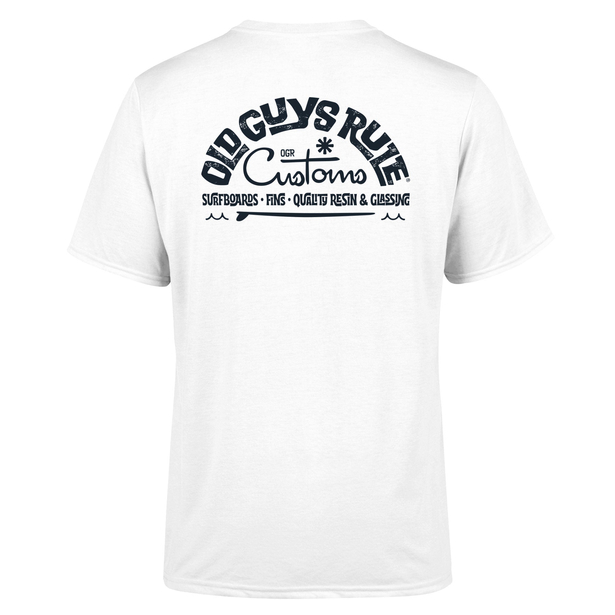 Old Guys Rule T-Shirt - Custom surf shop - White