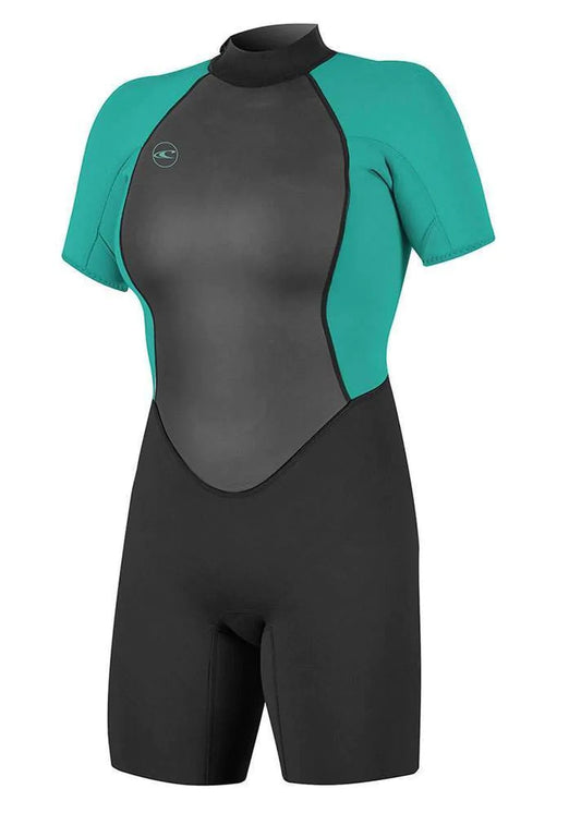 ONeill Ladies Reactor 2 2MM Shorty Wetsuit - Aqua