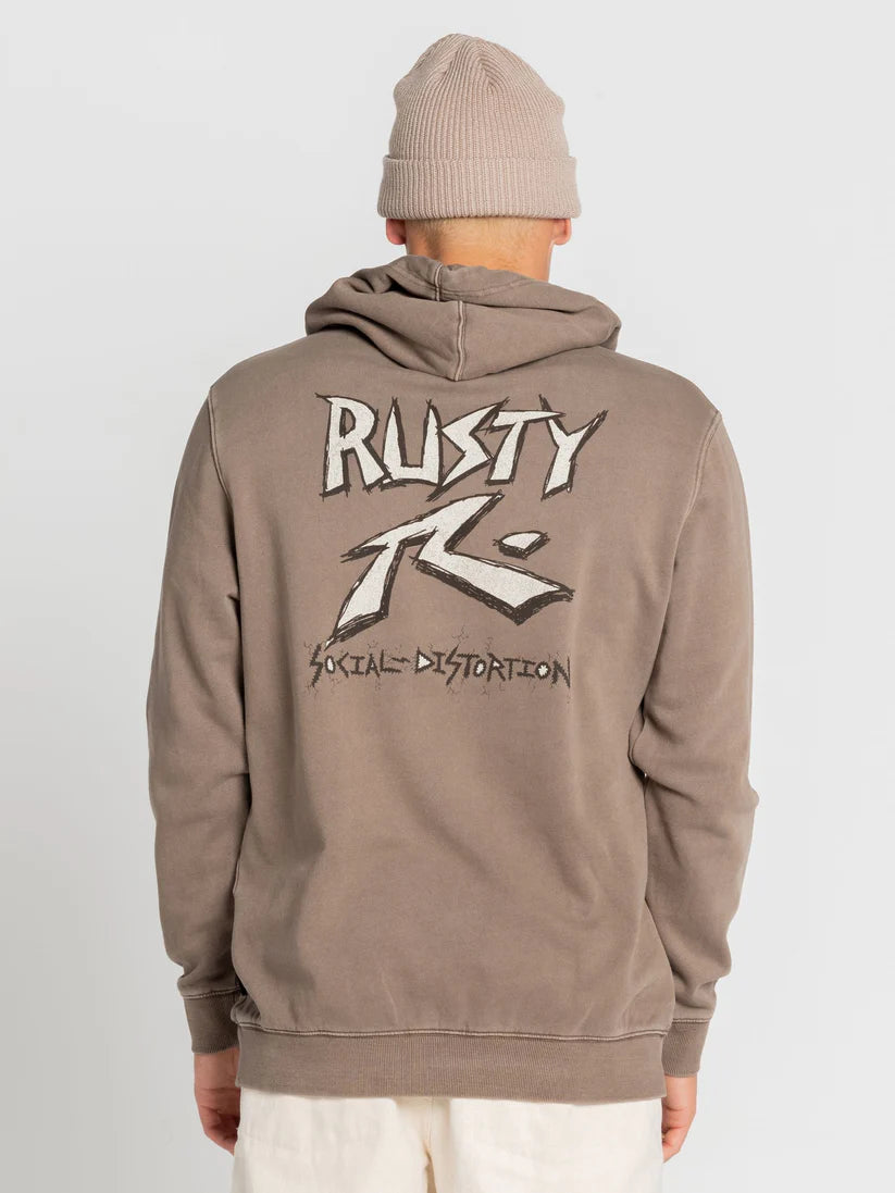 Rusty Innovate Hooded Fleece Social-Distortion