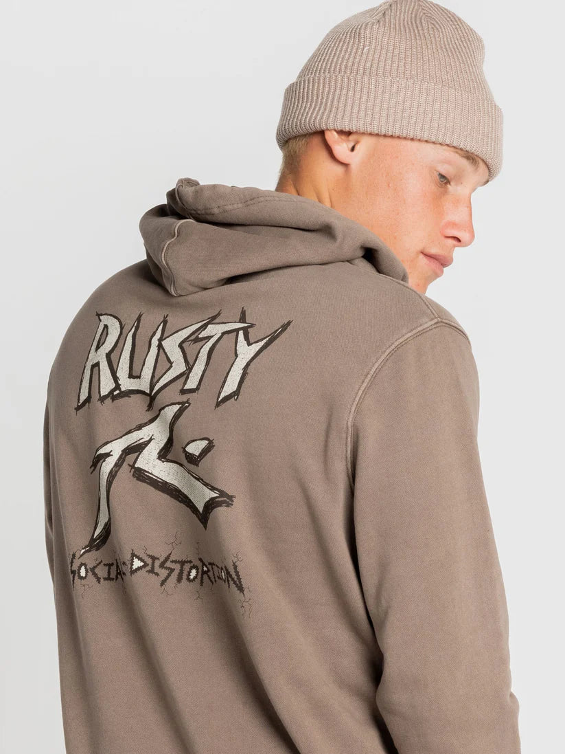 Rusty Innovate Hooded Fleece Social-Distortion