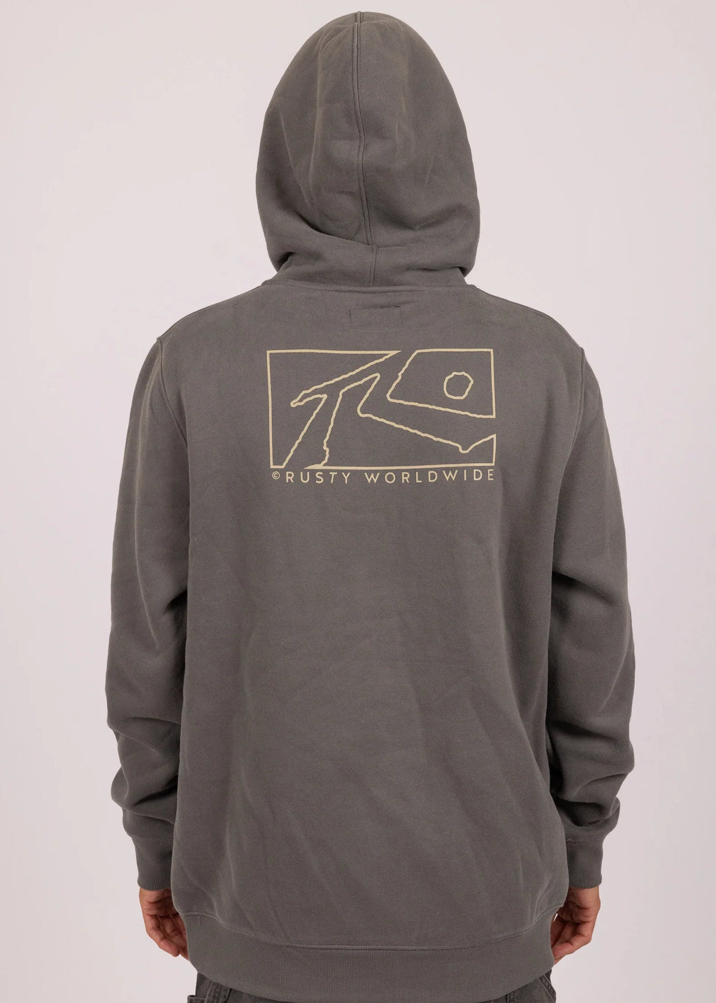 RUSTY Boxed out Hooded fleece Charcoal