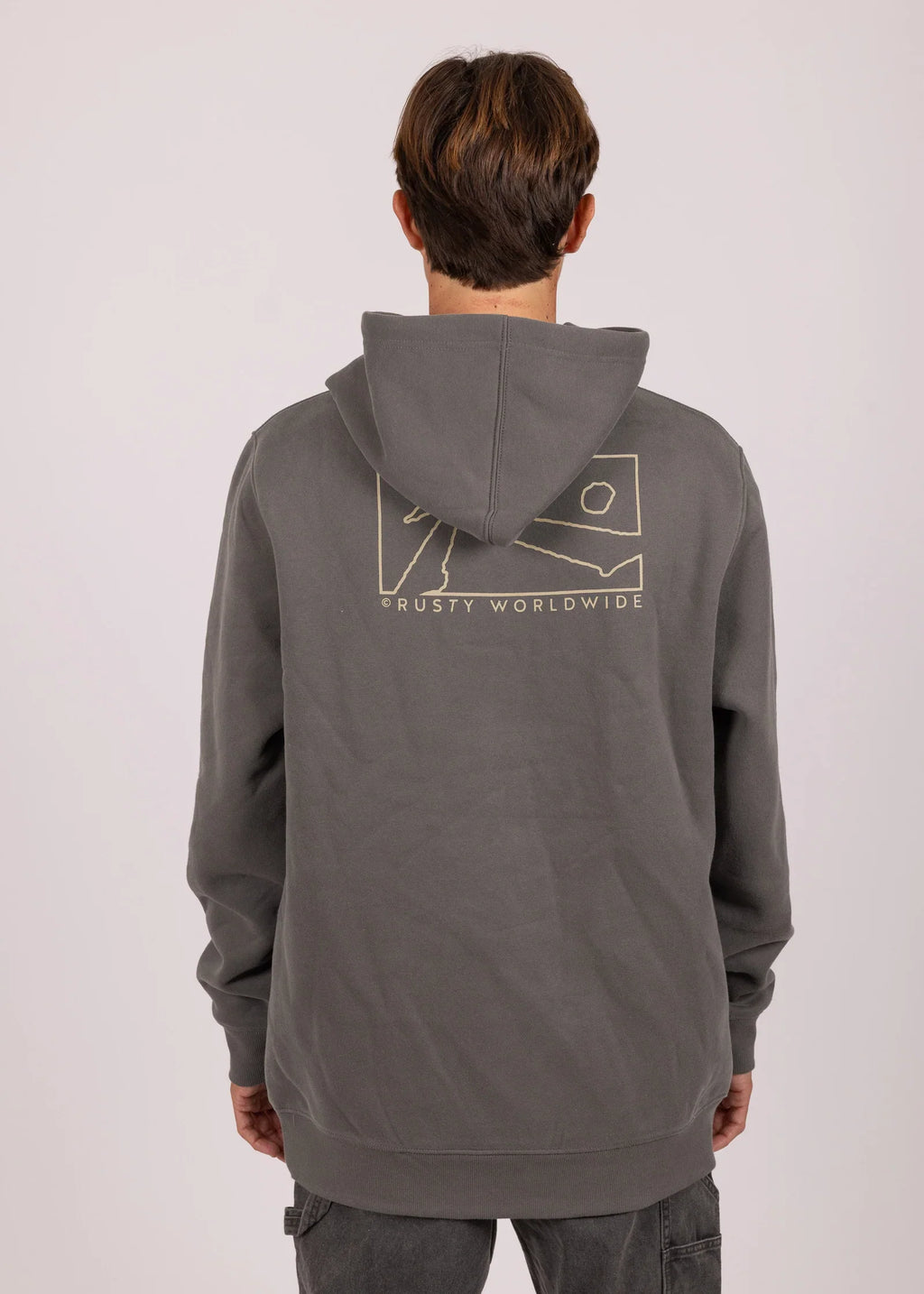 RUSTY Boxed out Hooded fleece Charcoal