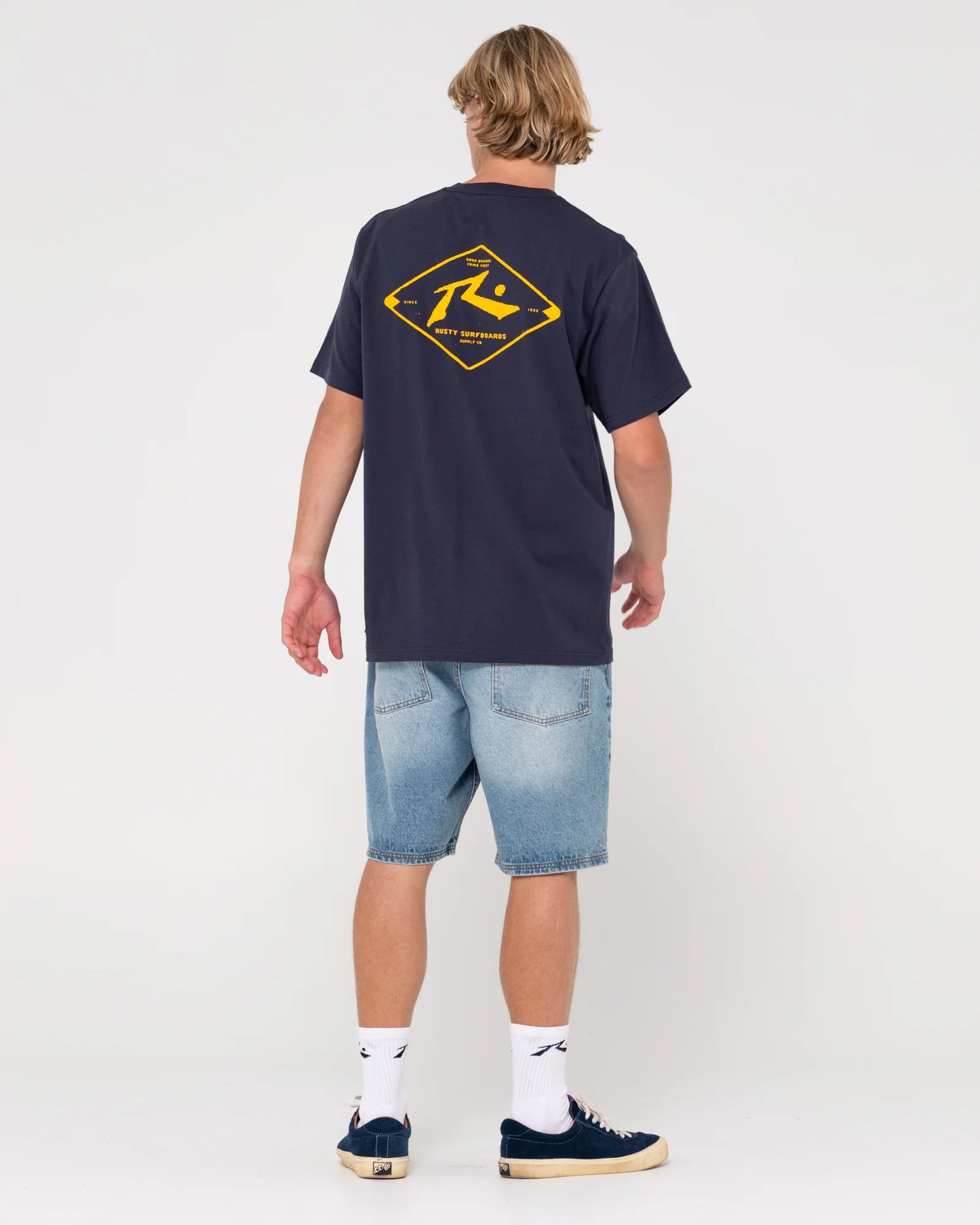 RUSTY Wull wolume SS Tee Navy blue