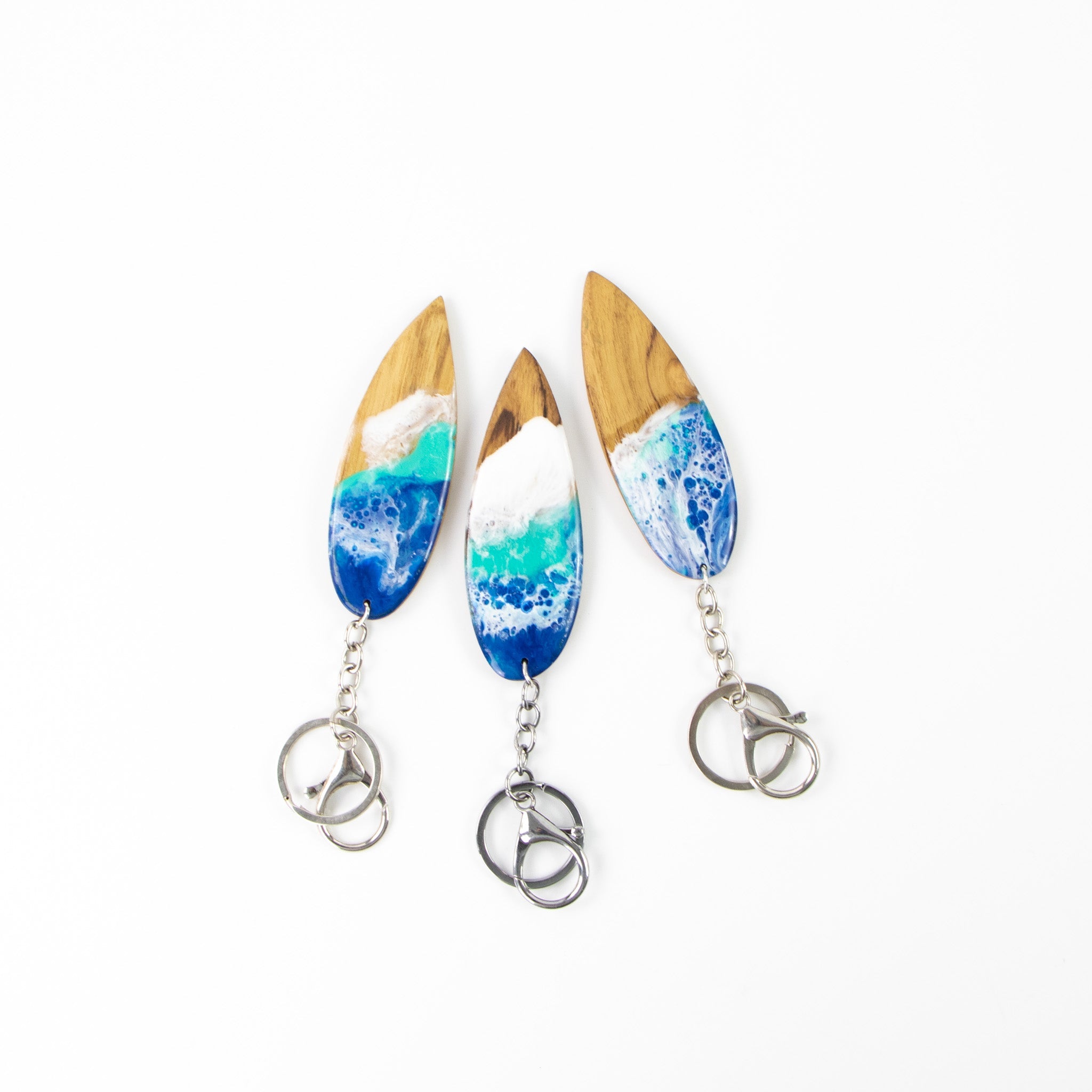Blue Resin Surfboard Keyring