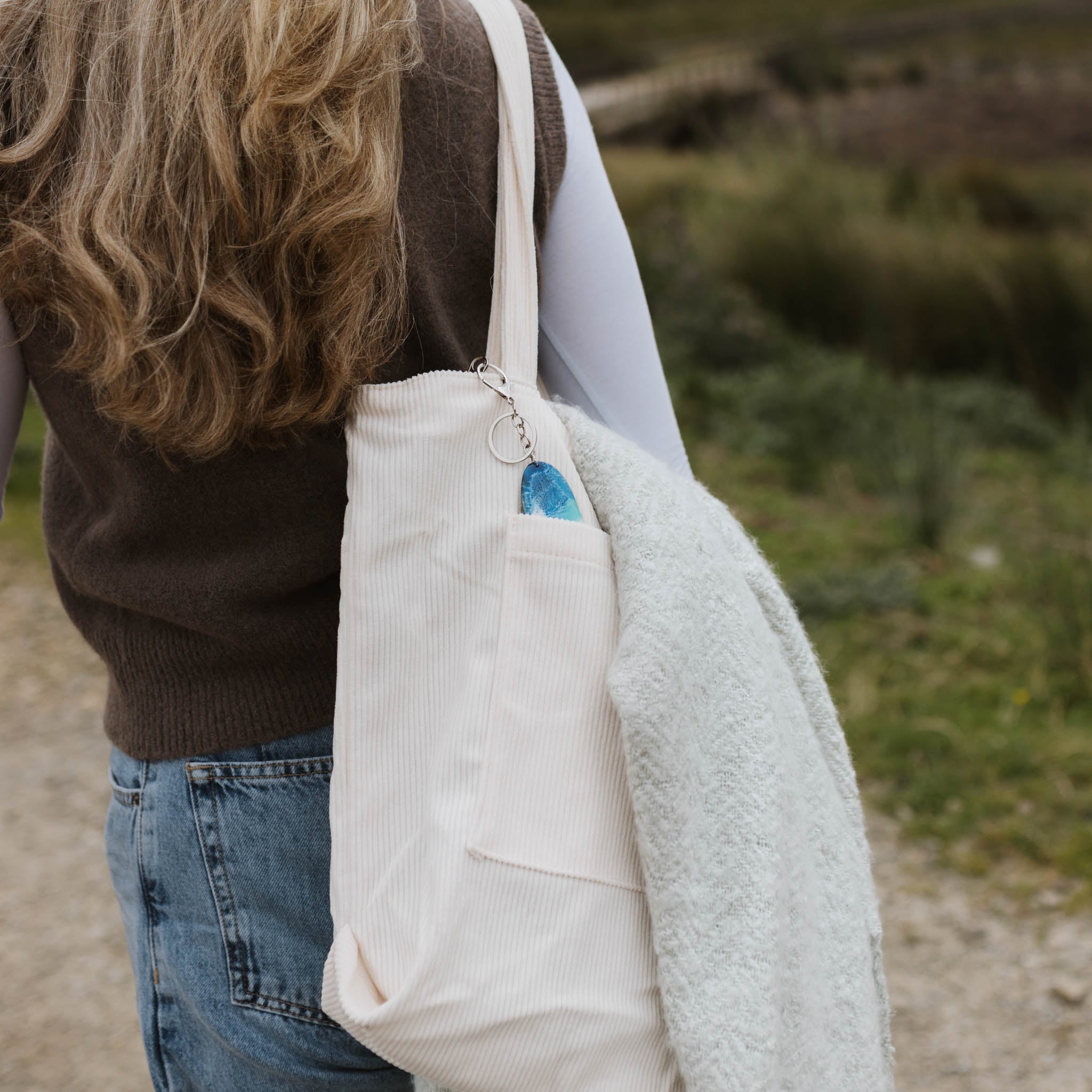 Blue Resin Surfboard Keyring