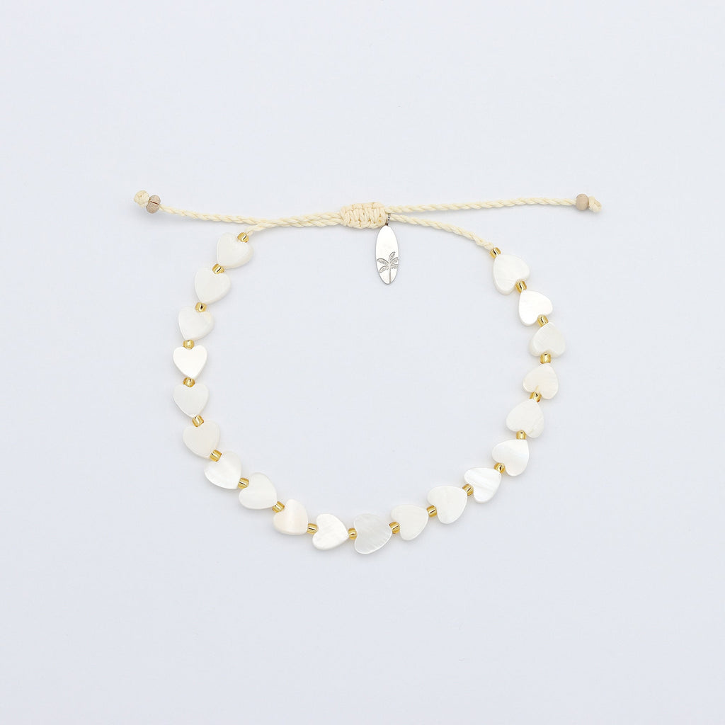 Mother of Pearl Heart Bracelet