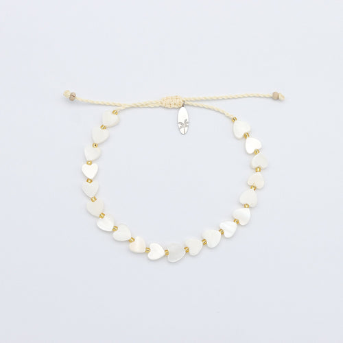 Mother of Pearl Heart Bracelet