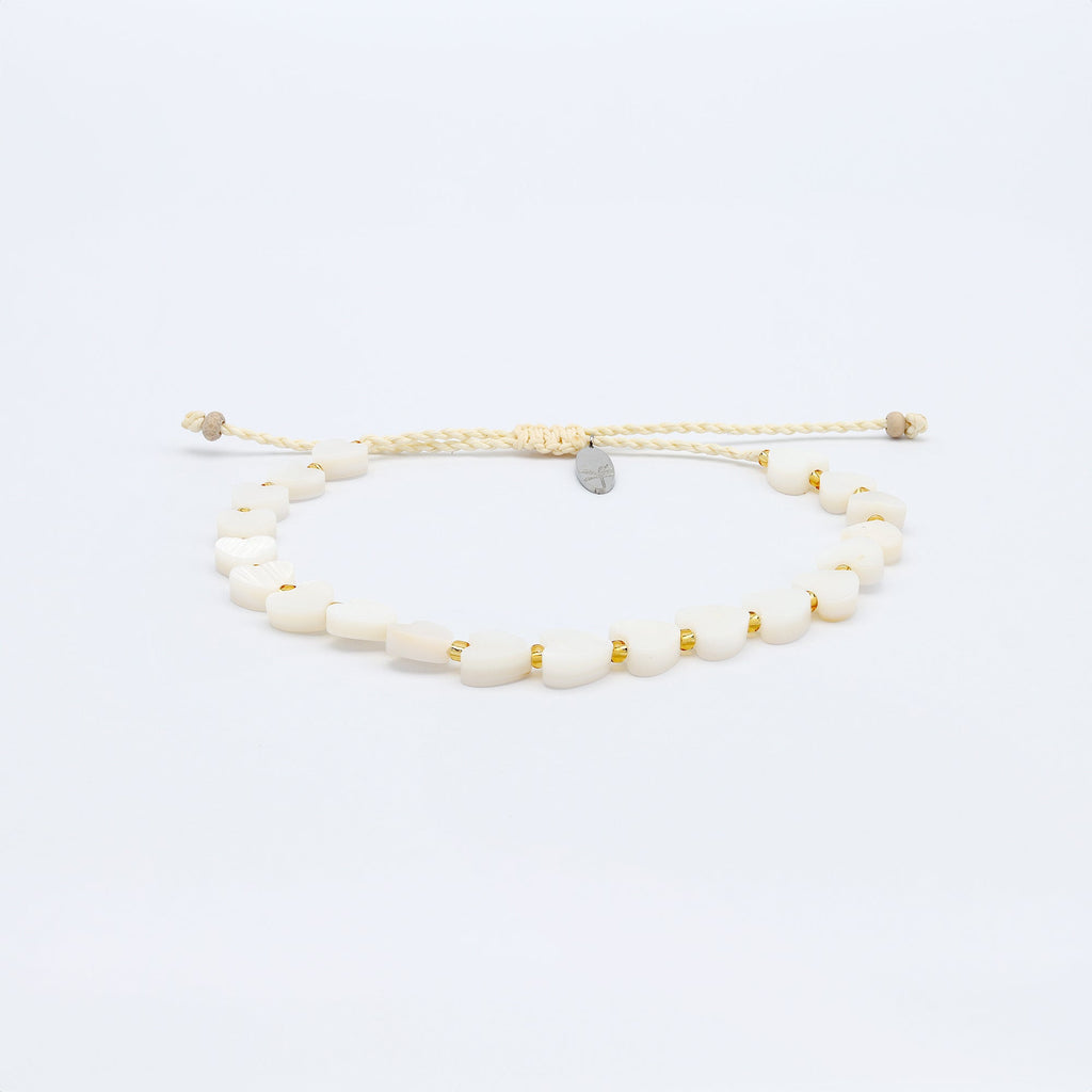 Mother of Pearl Heart Bracelet