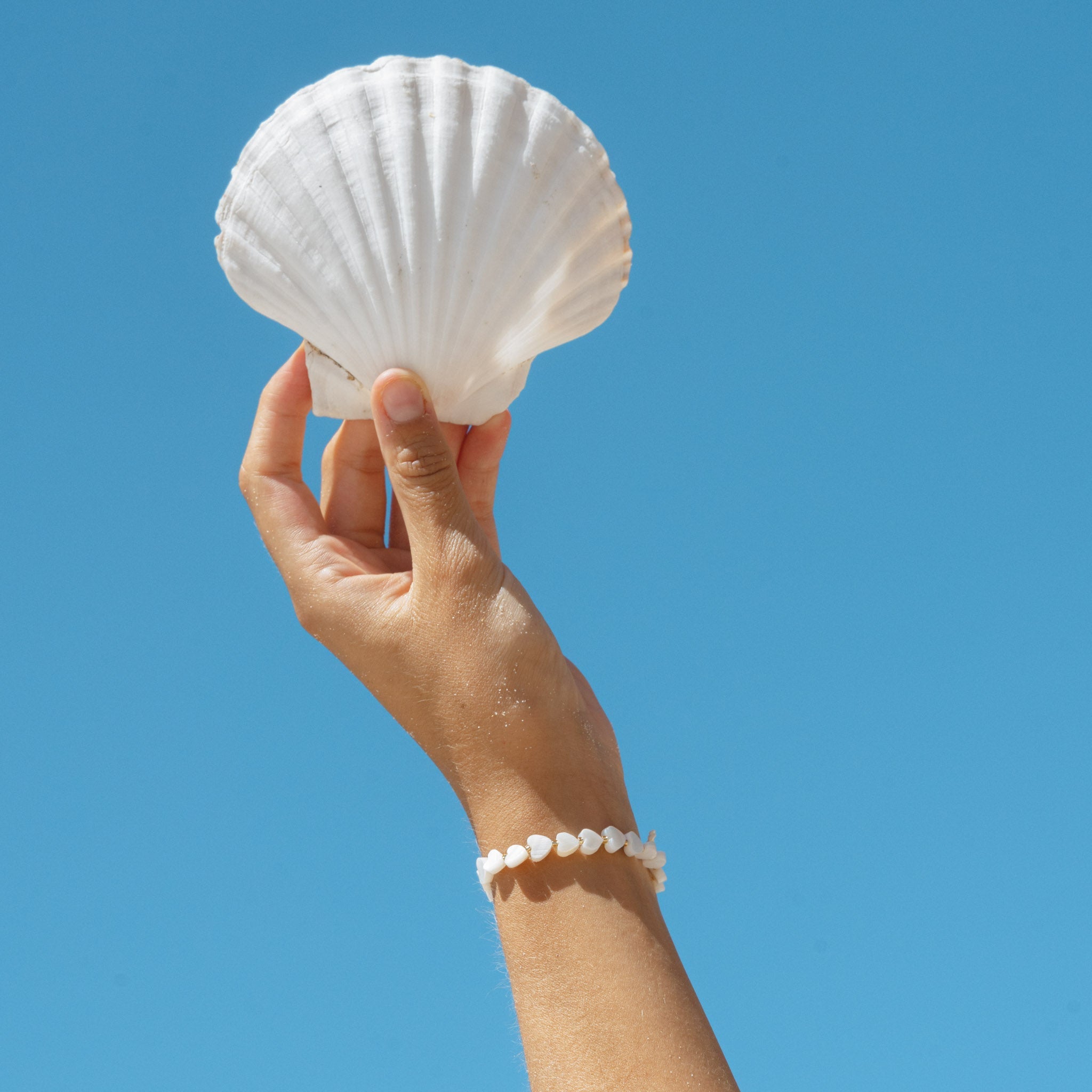 Mother of Pearl Heart Bracelet