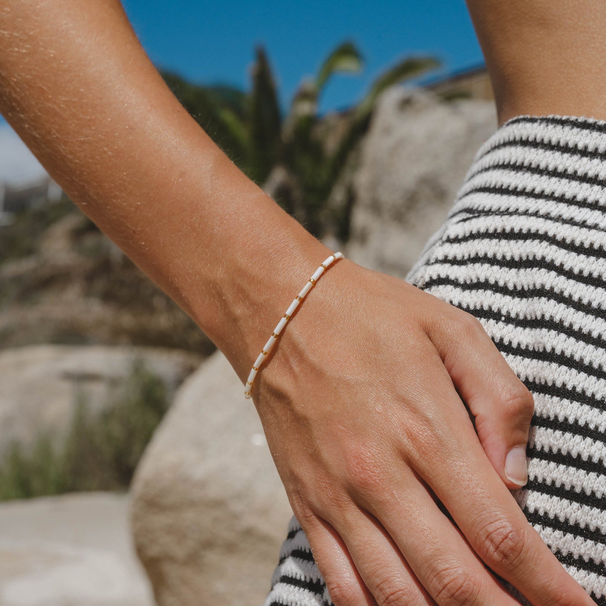 Cahaya Mother of Pearl Beaded Bracelet