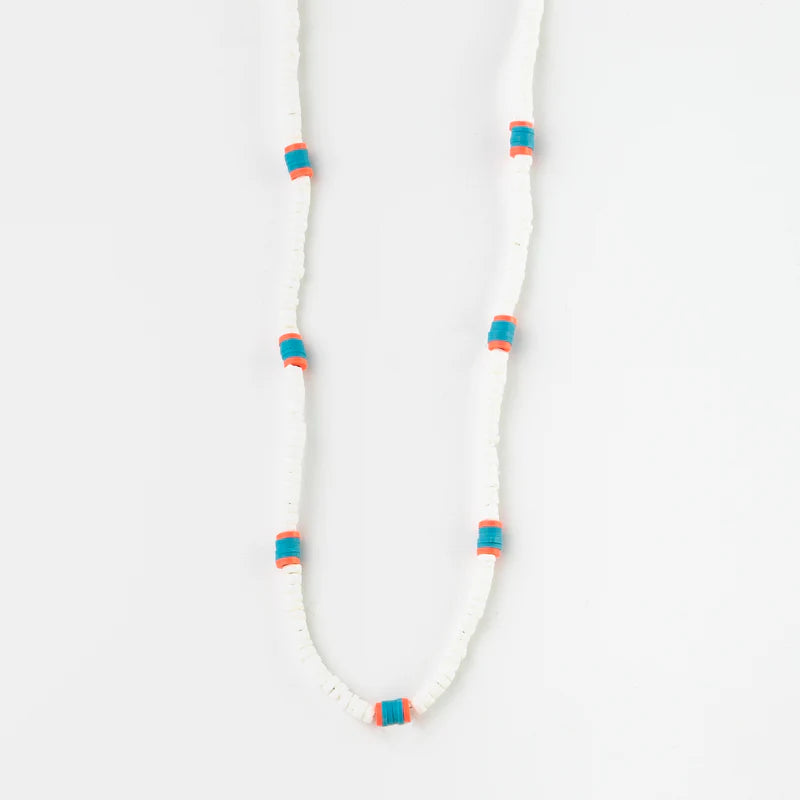 PANTAI PUKA SHELL NECKLACE Blue/Pink