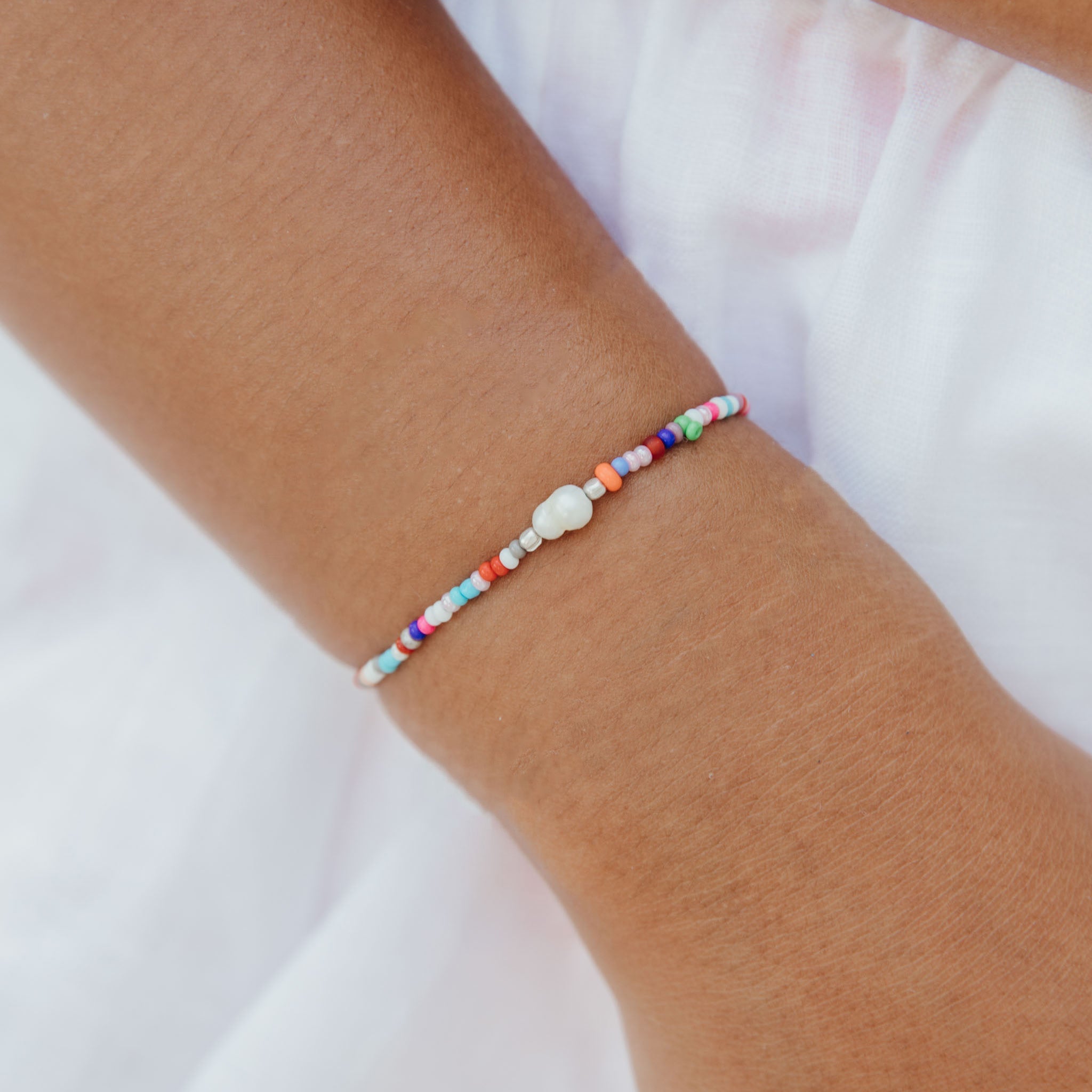 Matira Freshwater Pearl Beaded Bracelet