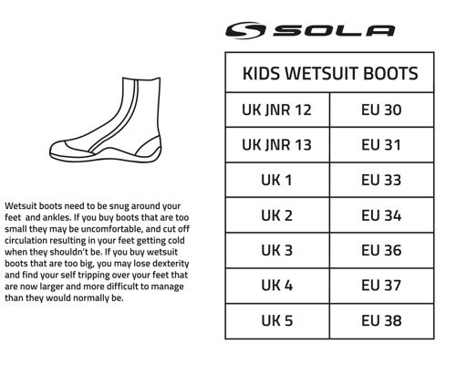 Sola 5mm Zipped Wetsuit Boot