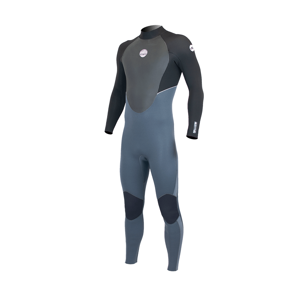 Alder STEALTH Mens 5mm / 4mm / 3mm Back Zip - Winter Wetsuit. BLK ( Black / Grey)