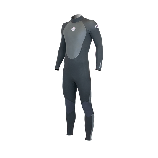 Alder STEALTH Mens 5mm / 4mm / 3mm Back Zip - Winter Wetsuit. JET (Black / Black)