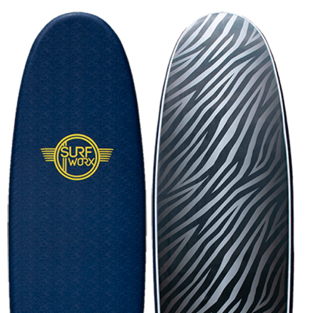 Surfworx Foamie - Banshee Mini Mal Soft board – Midnight Blue – 8ft