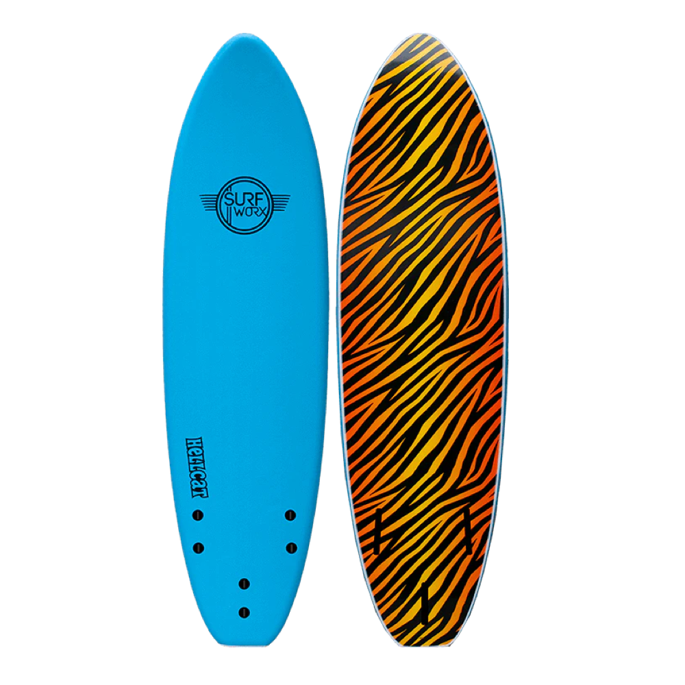 Surfworx Foamie - Hellcat Hybrid Soft board - Light blue 6'6"