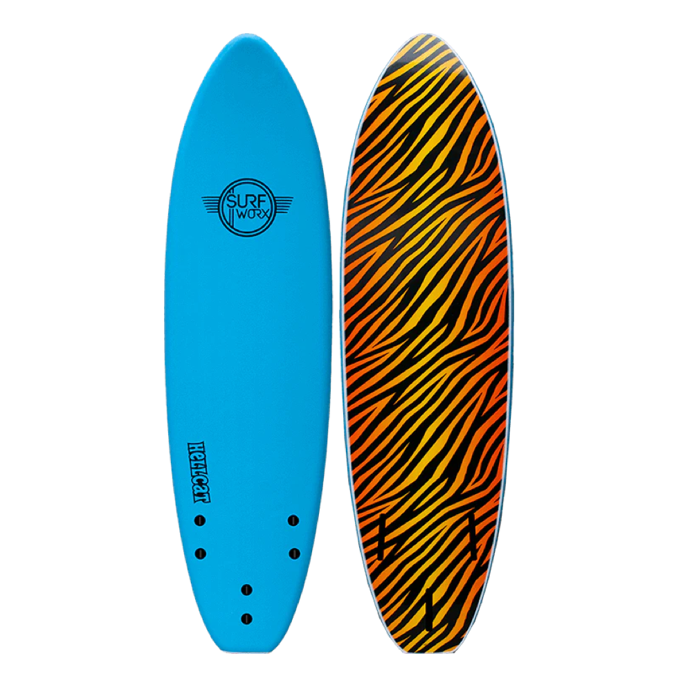 Surfworx Foamie - Hellcat Hybrid Soft board - Light blue 6ft 6inch