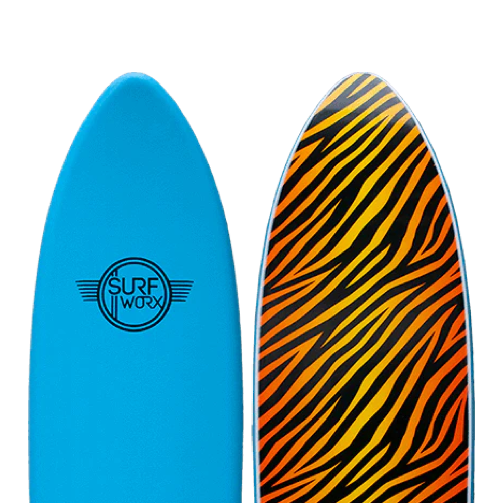 Surfworx Foamie - Hellcat Hybrid Soft board - Light blue 6'6"