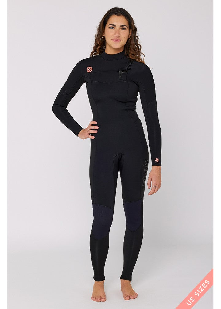 Sisstrevolution 7 Seas 3/2 Chest Full Wetsuit - solid black