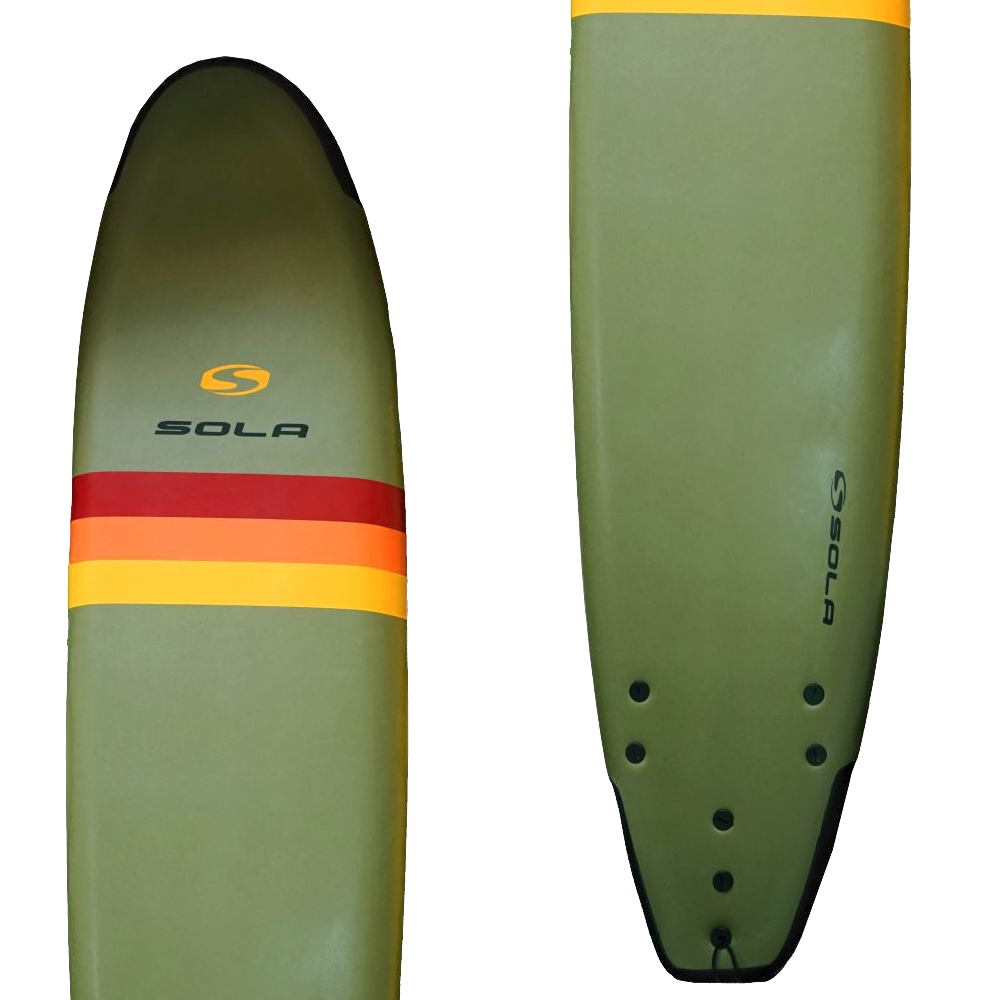 Sola 7ft Soft board - Khaki / Orange