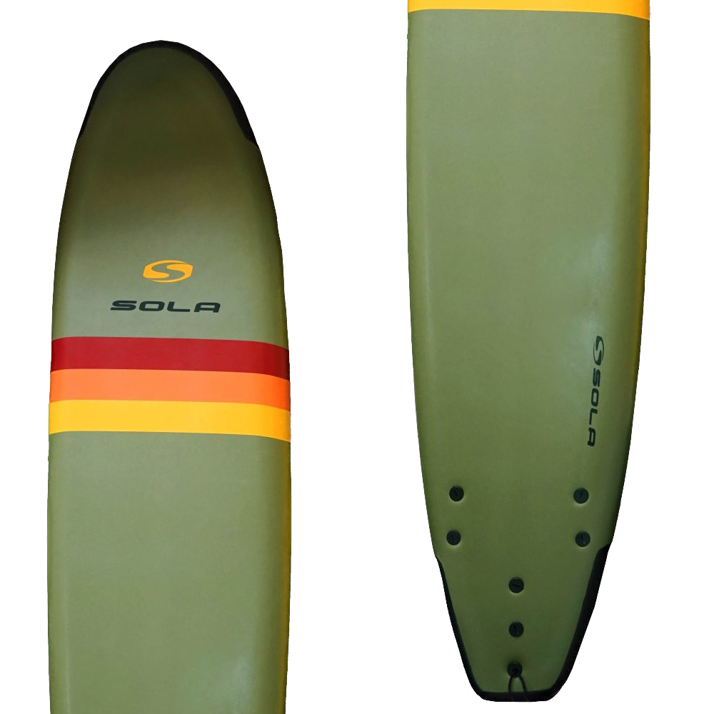Sola 8ft Soft board - Khaki / Orange