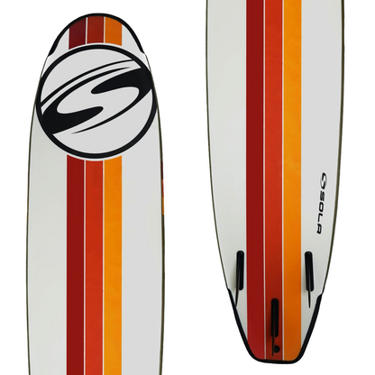 Sola 8ft Soft board - Khaki / Orange