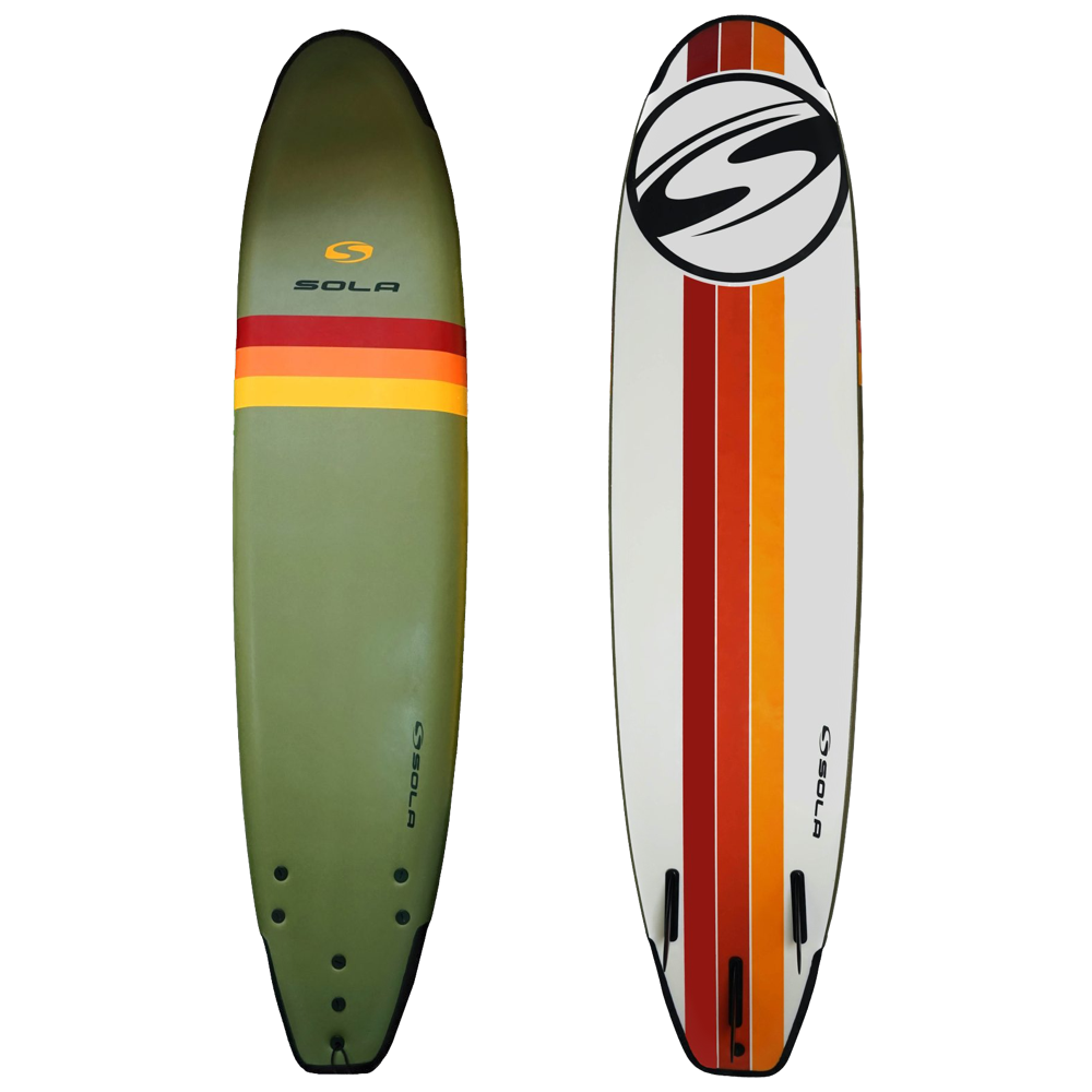 Sola 8ft Soft board - Khaki / Orange