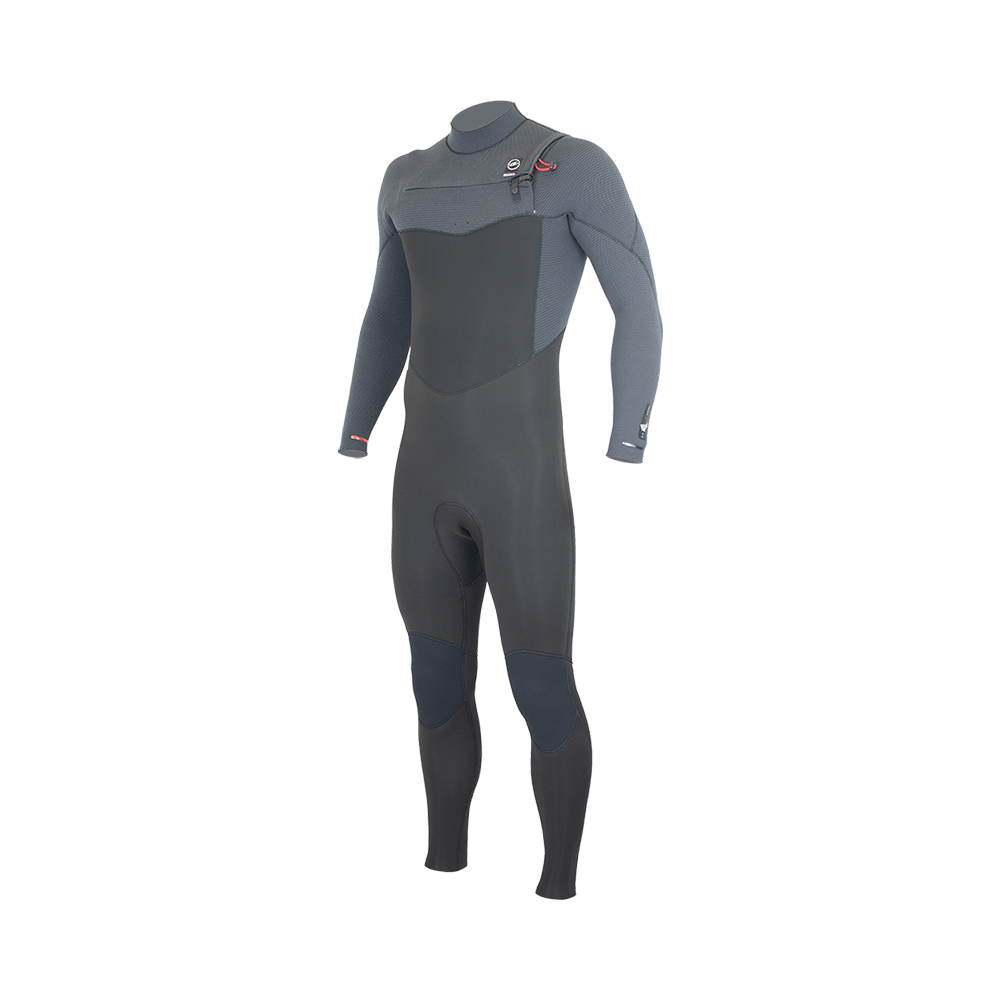 Alder TORCH FX Mens 5mm / 4mm Chest Zip - Winter Wetsuit. Black (Grey / Black)