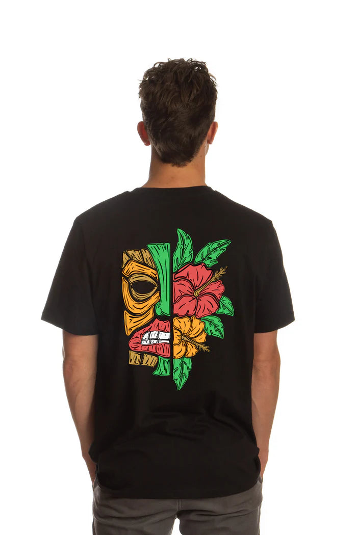 Tiki Petal Head T-Shirt Black